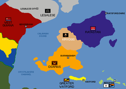 Location of Osarius within Atlantian Oceania